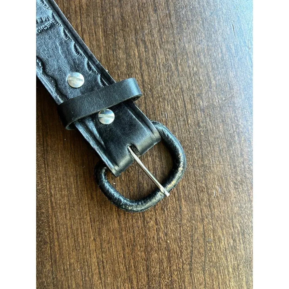 Vintage black tool woven leather size 36 men’s belt Mexico